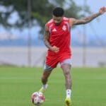 Inter sem Matheus Bahia: lateral durante treino do Internacional no CT