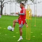 Sequência decisiva do Inter no Brasileirão: jogadores em treino no CT do Parque Gigante