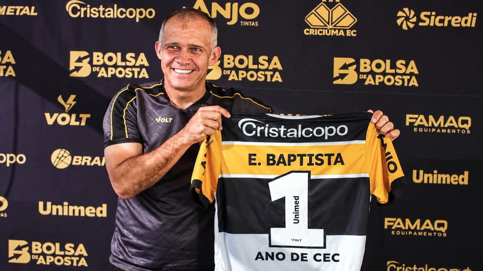 Eduardo Baptista durante sua última passagem pelo Criciúma