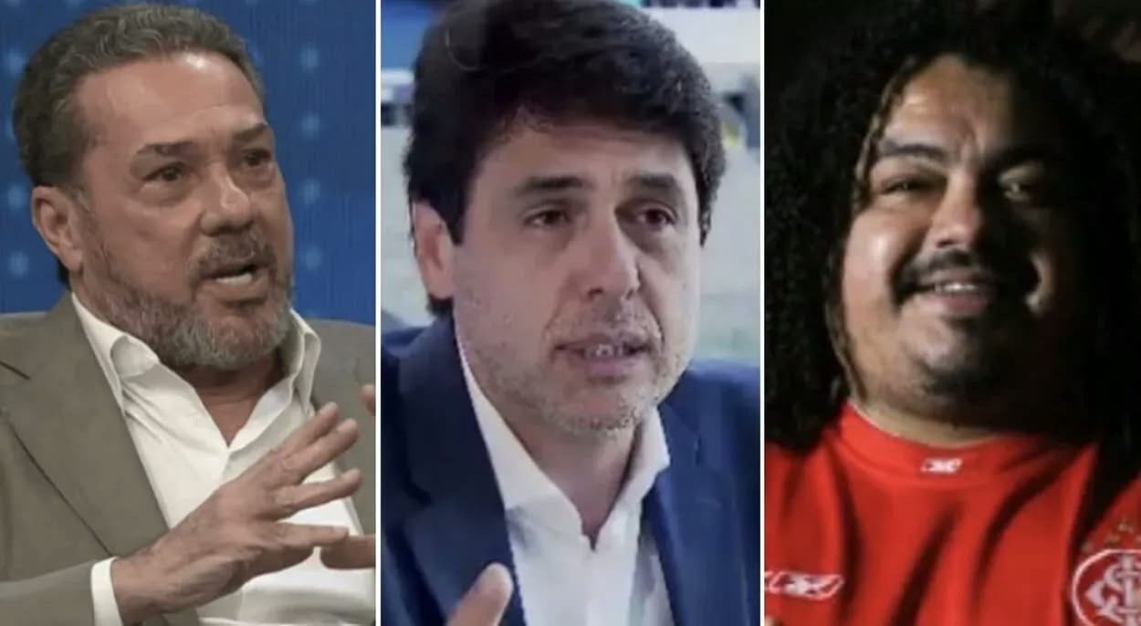 Danrlei, Vanderlei Luxemburgo e Perdigão, ex-jogadores e treinador que disputaram as eleições de 2026